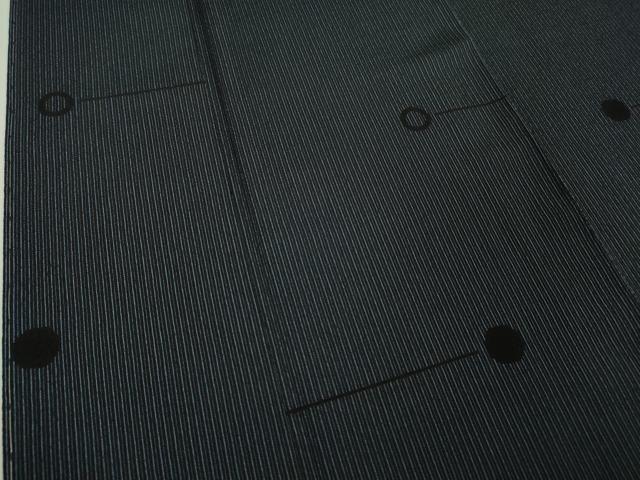 平和屋本店●極上 本塩沢 丸文 縞 逸品 未使用 DZAA5641kh5