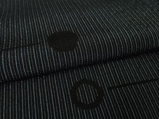 平和屋本店●極上 本塩沢 丸文 縞 逸品 未使用 DZAA5641kh5