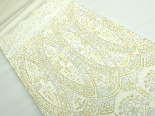 平和屋本店■極上　三代目　龍村光峯　太鼓柄　本袋帯　高貴文　金銀糸　逸品　DZAA5660kh5