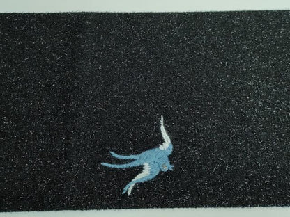 平和屋本店●極上 キモノデザイナー 斉藤上太郎 太鼓柄袋帯 手刺繍 総刺繍 ラメモール織 飛鳥 黒地 逸品 DZAA5662kh5