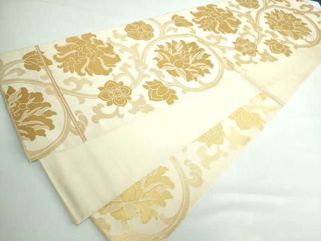 平和屋本店■極上　西陣　川島織物　六通柄　本袋帯　花唐草　金糸　逸品　DZAA5675kh5