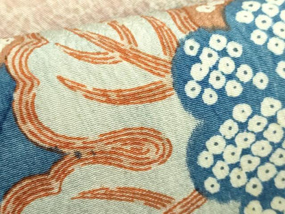 平和屋本店■極上　摺型友禅　京都　多ち花　九寸名古屋帯　微不貝に菊　逸品　DZAA5676kh5