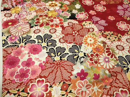 平和屋本店●極上　振袖　駒刺繍　花毬文　暈し染め　金彩　逸品　DZAA5744kh5