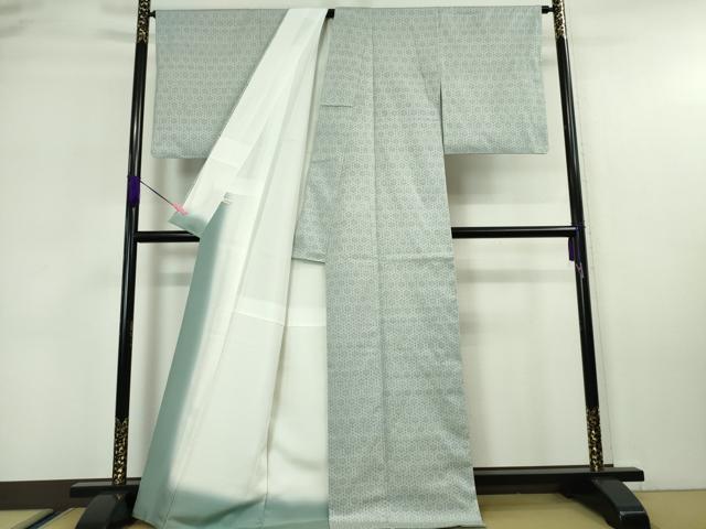 平和屋本店●最高級　人間国宝　北村武資　経錦　紬　七宝紋　染の近江謹製　反端・紙タグ付き　逸品　DZAA5764kh5