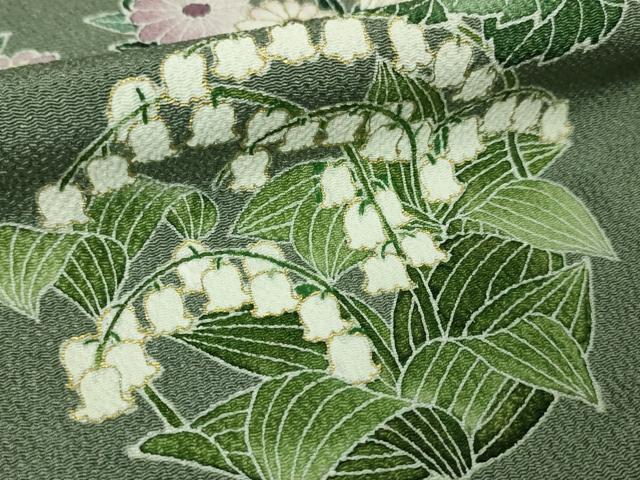 平和屋本店■極上　訪問着　友禅　作家物　花丸文　暈し染め　金彩　鬼しぼ縮緬　逸品　DZAA5773kh5