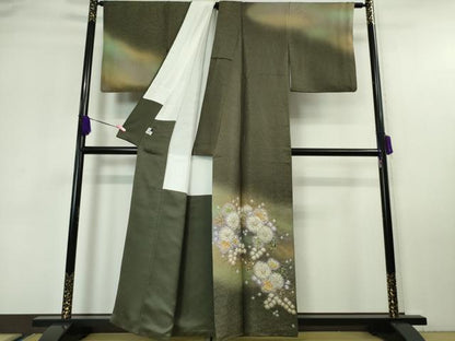 平和屋本店■最高級　二代目　久保田一竹　幻の辻が花　訪問着　暈し染め　金通し地　逸品　DZAA5778kh5