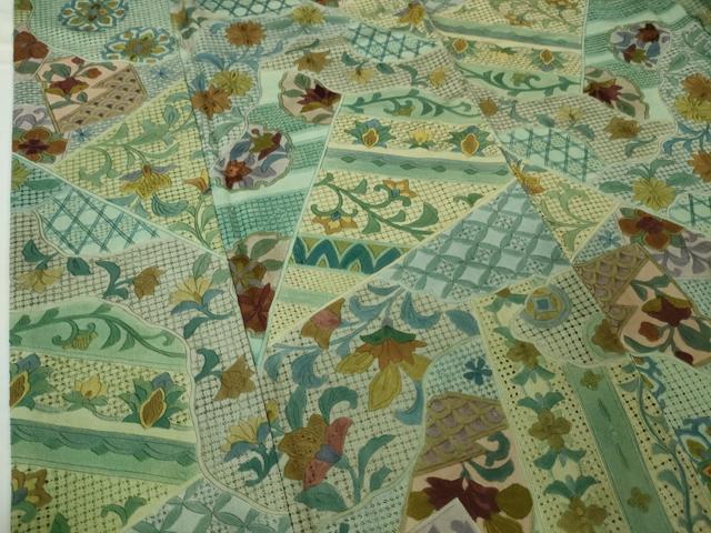 平和屋本店■極上　中国三大刺繍　スワトウ刺繍　汕頭刺繍　総刺繍　訪問着　切嵌花文　逸品　DZAA5780kh5