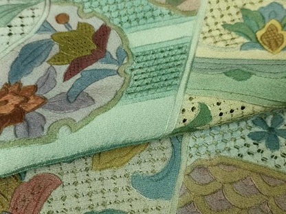 平和屋本店■極上　中国三大刺繍　スワトウ刺繍　汕頭刺繍　総刺繍　訪問着　切嵌花文　逸品　DZAA5780kh5