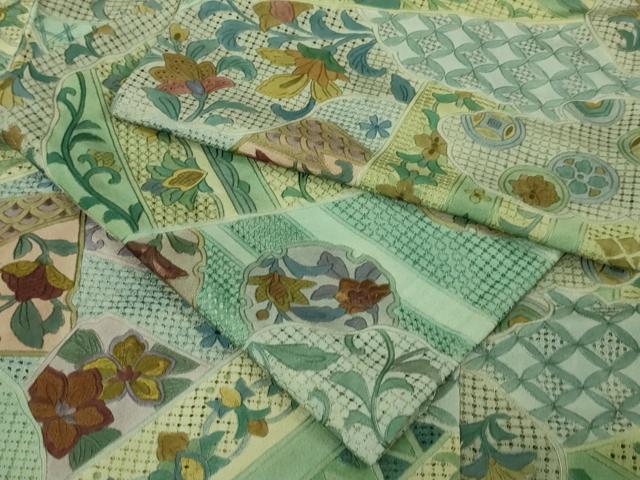 平和屋本店■極上　中国三大刺繍　スワトウ刺繍　汕頭刺繍　総刺繍　訪問着　切嵌花文　逸品　DZAA5780kh5