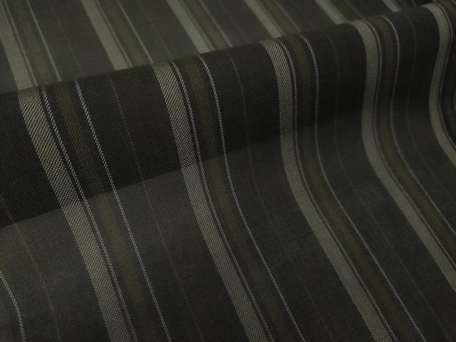 平和屋本店■希少　夏物　本場黄八丈　黒八丈　夏黄八　紗紬　間道　逸品　未使用　DZAA5781kh5