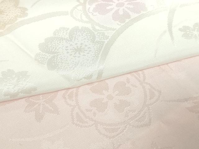 平和屋本店■振袖用長襦袢　無双仕立て　舞花地紋　暈し染め　逸品　未使用　DZAA5791kh5
