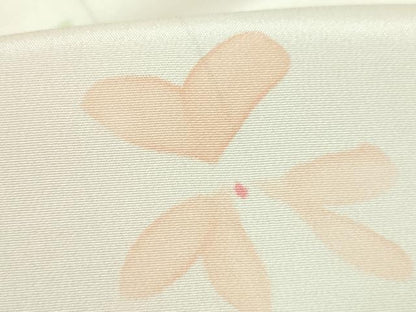 平和屋本店●上質な長襦袢　袷　手描き　枝花文　逸品　DZAA5793kh5