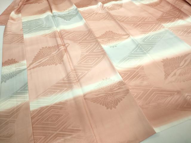 平和屋本店○振袖用長襦袢 袷 双鶴菱 暈し染め 逸品 DZAA5795kh5