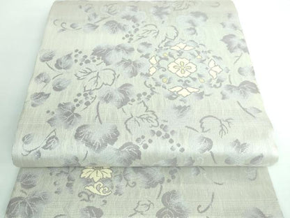 平和屋本店●極上 両面 全通柄袋帯 三重錦織 葡萄唐草文 逸品 DZAA5818kh5