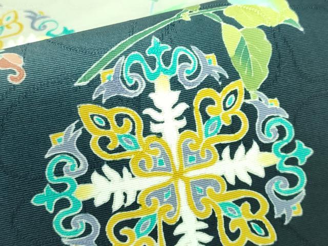 平和屋本店■極上　本加賀友禅作家　奥田勝将　太鼓柄袋帯　スリーシーズン帯　正倉院花文　上代60万　タグ付き　逸品　DZAA5820kh5