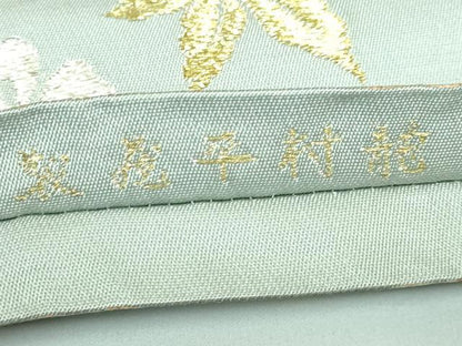 平和屋本店●最高級　龍村平蔵製　本袋帯　威毛錦　希少色　白鼠色地　金銀糸　逸品　DZAA5826kh5
