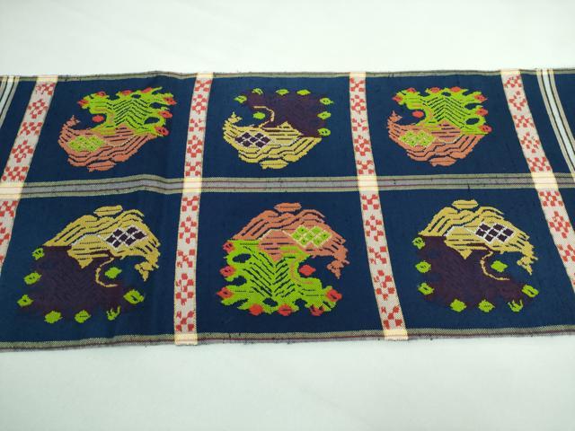 平和屋本店■最高級　龍村平蔵製　太鼓柄　本袋帯　甲比丹孔雀　金銀糸　逸品　DZAA5828kh5
