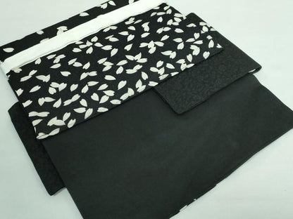 平和屋本店■極上　つけ帯　舞桜　黒地　逸品　未使用　DZAA5840kh5