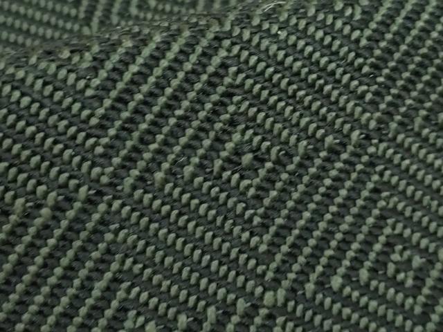 平和屋本店●極上　伊兵衛織　工芸手織　八寸名古屋帯　入子菱　黒地　たとう紙付き　逸品　DZAA5841kh5