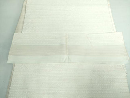 平和屋本店■極上　銀座もとじ　西陣　織楽浅野　九寸名古屋帯　横段文　反端付き　逸品　DZAA5864kh5