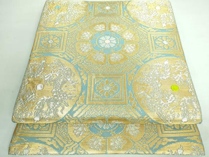 平和屋本店■最高級　龍村平蔵製　六通柄　本袋帯　奈良裂金襴　金銀糸　逸品　DZAA5894kh5