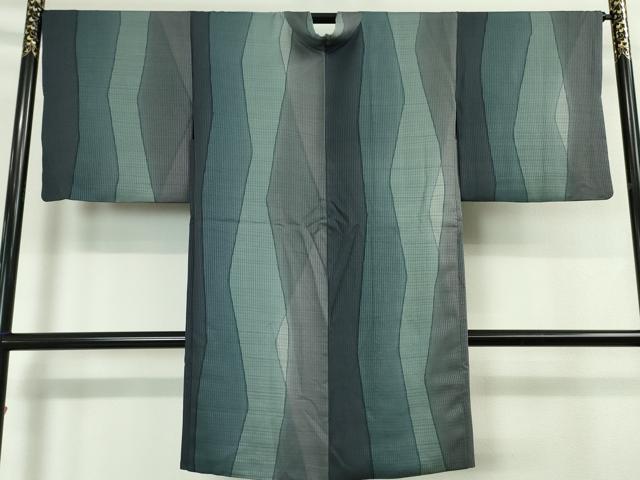 平和屋本店■極上　長羽織　よろけ縞　逸品　DZAA5906kh5