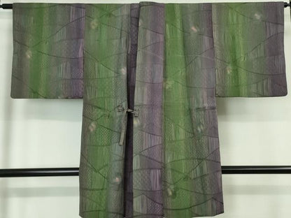 平和屋本店＃極上 道中着 ロング丈 ふくれ織 クローバー 暈し染め 逸品 DZAA5910kh5