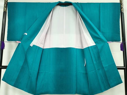 平和屋本店＃極上 BANKANわものや 道中着 ロング丈 暈し染め 銀通し地 反端付き 逸品 未使用 DZAA5927kh5