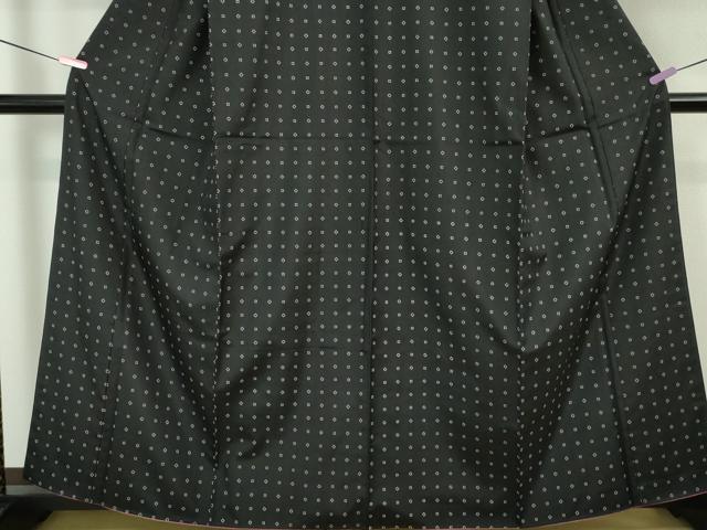 平和屋本店●極上 二代目 川村久太郎 結城紬 草木染 黒地 証紙付き 逸品 未使用 DZAA5949kh5