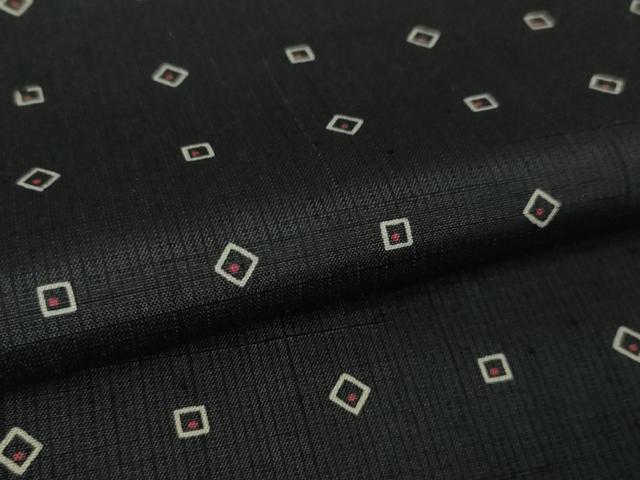平和屋本店●極上 二代目 川村久太郎 結城紬 草木染 黒地 証紙付き 逸品 未使用 DZAA5949kh5