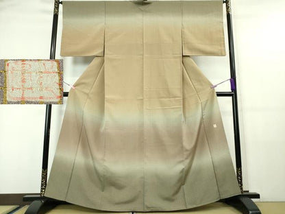 平和屋本店■極上　伝統工芸士　曽根武勇　訪問着　お召地　吉野間道　逸品　DZAA5951kh5
