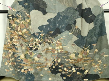 平和屋本店■極上　中国三大刺繍　スワトウ刺繍　汕頭刺繍　訪問着　吉祥花文　逸品　未使用　DZAA5954kh5