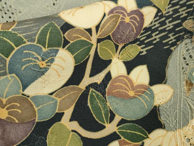 平和屋本店■極上　中国三大刺繍　スワトウ刺繍　汕頭刺繍　訪問着　吉祥花文　逸品　未使用　DZAA5954kh5