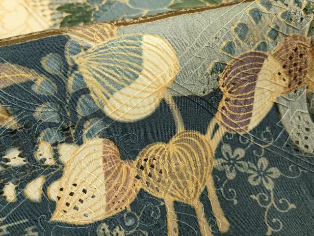 平和屋本店■極上　中国三大刺繍　スワトウ刺繍　汕頭刺繍　訪問着　吉祥花文　逸品　未使用　DZAA5954kh5
