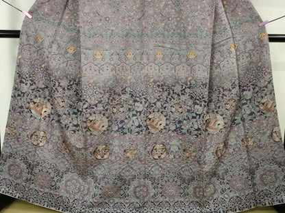 平和屋本店■極上　中国三大刺繍　スワトウ刺繍　汕頭刺繍　総刺繍　訪問着　鳳凰更紗花蝶文　暈し染め　金糸　逸品　未使用　DZAA5955kh5