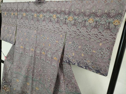 平和屋本店■極上　中国三大刺繍　スワトウ刺繍　汕頭刺繍　総刺繍　訪問着　鳳凰更紗花蝶文　暈し染め　金糸　逸品　未使用　DZAA5955kh5