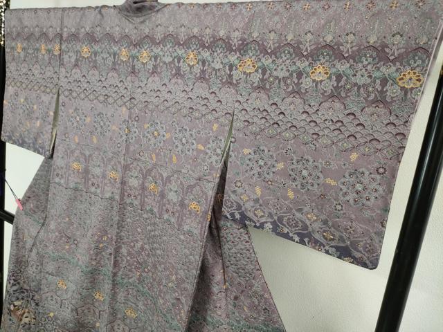 平和屋本店■極上　中国三大刺繍　スワトウ刺繍　汕頭刺繍　総刺繍　訪問着　鳳凰更紗花蝶文　暈し染め　金糸　逸品　未使用　DZAA5955kh5