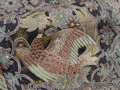 平和屋本店■極上　中国三大刺繍　スワトウ刺繍　汕頭刺繍　総刺繍　訪問着　鳳凰更紗花蝶文　暈し染め　金糸　逸品　未使用　DZAA5955kh5