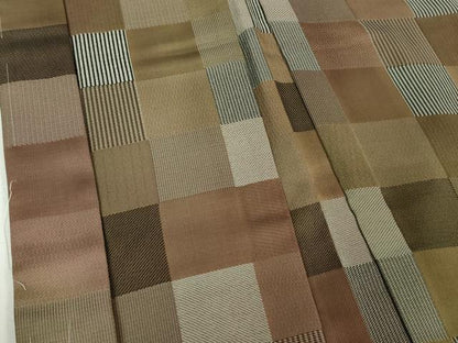 平和屋本店＃極上 長羽織 お召地 市松文様 逸品 未使用 DZAA5962kh5