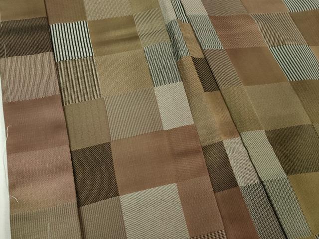 平和屋本店＃極上 長羽織 お召地 市松文様 逸品 未使用 DZAA5962kh5