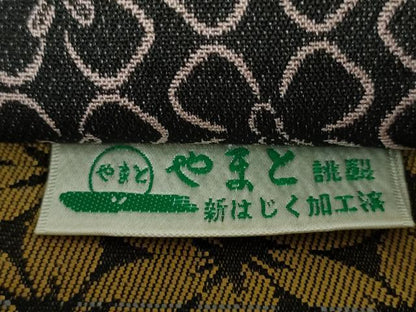 平和屋本店■極上　京都西陣・想屋謹製　お召・袋帯セット　花尽くし　黒地　胴抜き仕立て　やまと誂製　逸品　未使用　DZAA5978kh5