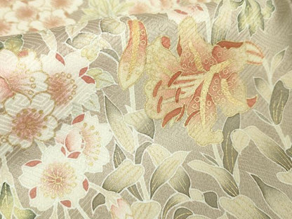 平和屋本店■極上　訪問着　友禅　駒刺繍　吉祥花文　香色地　暈し染め　金彩　三越扱い　逸品　DZAA5991kh5