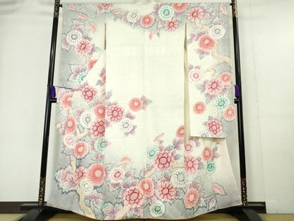 平和屋本店■極上　名門　藤娘きぬたや・総絞り　振袖　枝菊　暈し染め　逸品　DZAA5993kh5