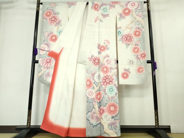 平和屋本店■極上　名門　藤娘きぬたや・総絞り　振袖　枝菊　暈し染め　逸品　DZAA5993kh5