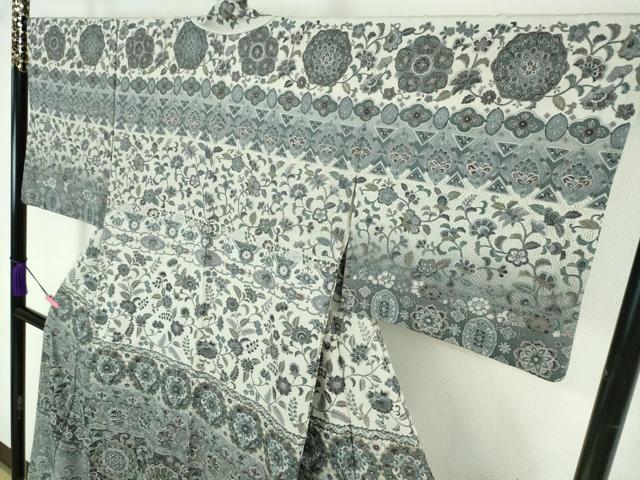 平和屋本店■極上　中国三大刺繍　スワトウ刺繍　汕頭刺繍　総刺繍　訪問着　更紗花文　金糸　逸品　DZAA5994kh5