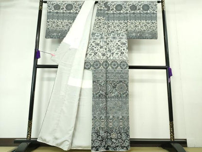平和屋本店■極上　中国三大刺繍　スワトウ刺繍　汕頭刺繍　総刺繍　訪問着　更紗花文　金糸　逸品　DZAA5994kh5