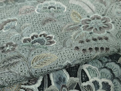 平和屋本店■極上　中国三大刺繍　スワトウ刺繍　汕頭刺繍　総刺繍　訪問着　更紗花文　金糸　逸品　DZAA5994kh5