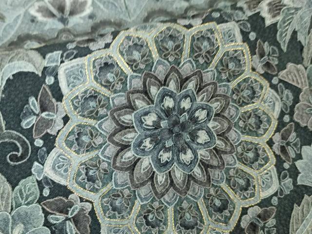 平和屋本店■極上　中国三大刺繍　スワトウ刺繍　汕頭刺繍　総刺繍　訪問着　更紗花文　金糸　逸品　DZAA5994kh5