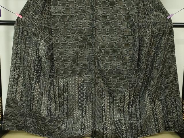 平和屋本店■極上 スワトウ刺繍 蘇州刺繍 総刺繍 刺し子 本場大島紬 訪問着 尾峨佐染繍 名物裂花文 上村絹織物 証紙付き 逸品　DZAA5999kh5