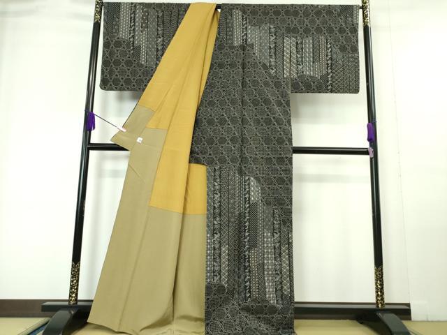 平和屋本店■極上 スワトウ刺繍 蘇州刺繍 総刺繍 刺し子 本場大島紬 訪問着 尾峨佐染繍 名物裂花文 上村絹織物 証紙付き 逸品　DZAA5999kh5